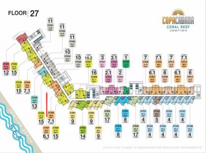Copacabana Coral Reef Pattaya (RESALE 1BR 27 fl.)