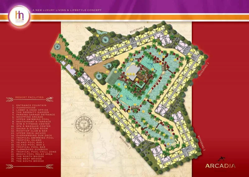 Мастер-план Arcadia Beach Resort — Arcadia Beach Resort